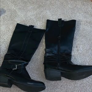 Below Knee Black Boot